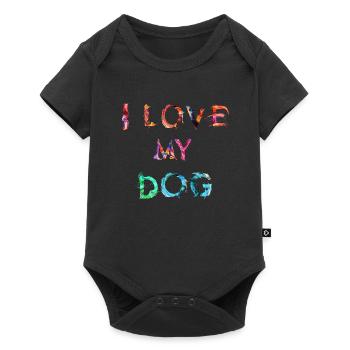 I LOVE MY DOG - Baby Premium short-sleeve bodysuit - black - Front