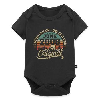 2008 June 2008 Original - June 2008 Anniversary - Baby Premium short-sleeve bodysuit - black - Front