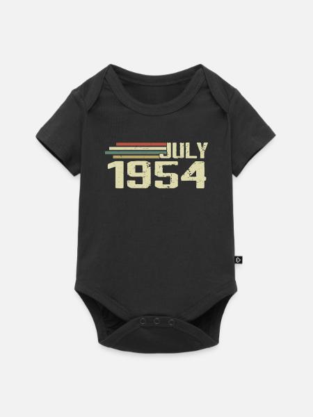 Anniversaire juillet 1954 Année 1954 juillet Né en 1954 - Body à manches courtes Premium Bébé - noir