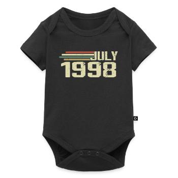 Geburtstag Juli 1998 Jahr 1998 Juli Jahrgang 1998 - Baby Premium Kurzarmbody - Schwarz - Vorne