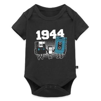 Vintage Born In 1944 Birthday Gift 1944 - Baby Premium short-sleeve bodysuit - black - Front