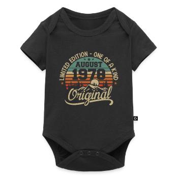 Août 1978 Cadeau D'anniversaire - Né en Août 1978 - Body à manches courtes Premium Bébé - noir - Devant