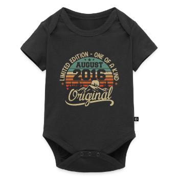 August 2016 Birthday Gift - Born in August 2016 - Baby Premium short-sleeve bodysuit - black - Front