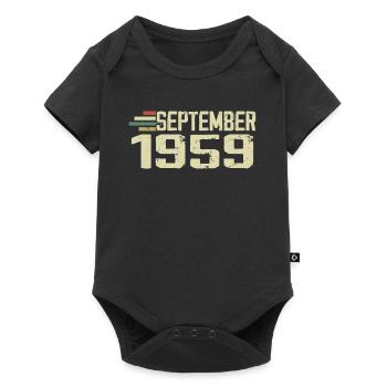 Septembre 1959 Idée Cadeau Vintage Septembre 1959 - Body à manches courtes Premium Bébé - noir - Devant