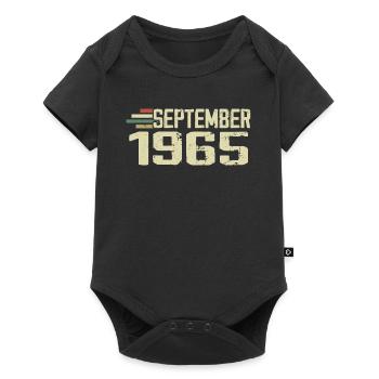 Septembre 1965 Idée Cadeau Vintage Septembre 1965 - Body à manches courtes Premium Bébé - noir - Devant