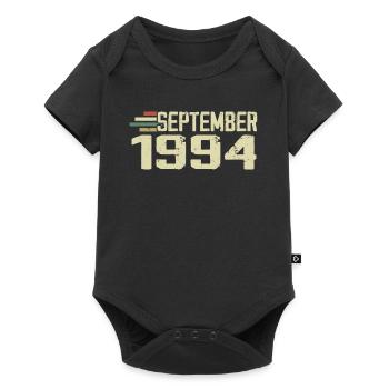 September 1994 Vintage Geschenkidee September 1994 - Baby Premium Kurzarmbody - Schwarz - Vorne