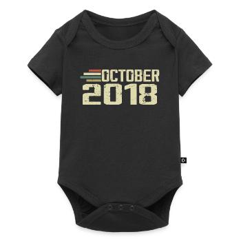 Octobre 2018 - Anniversaire en octobre 2018 - Body à manches courtes Premium Bébé - noir - Devant