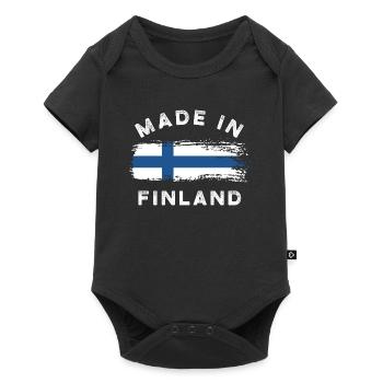 Made in Finland - Finland Flag - Baby Premium short-sleeve bodysuit - black - Front