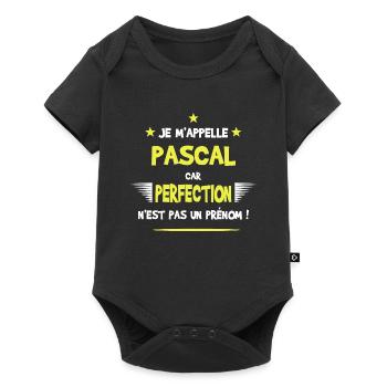 Pascal cadeau humour et drôle - Body à manches courtes Premium Bébé - noir - Devant