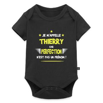 Thierry cadeau humour et drôle - Body à manches courtes Premium Bébé - noir - Devant