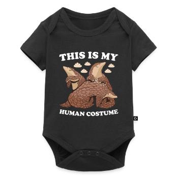 C’est mon pangolin de costume humain - Body à manches courtes Premium Bébé - noir - Devant