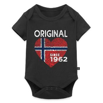 Birthday 1962 Original since 1962 Norway - Baby Premium short-sleeve bodysuit - black - Front