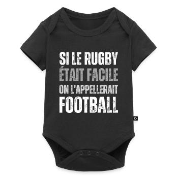 T-shirt Rugby Humour Citation - Body à manches courtes Premium Bébé - noir - Devant