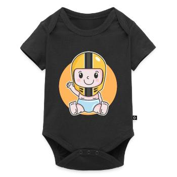 Moto bébé biker baby naissance grossesse - Body à manches courtes Premium Bébé - noir - Devant