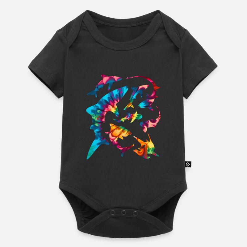 Save the Sharks Haiarten - Baby Premium Kurzarmbody - Schwarz