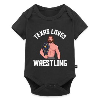 Texas wrestling design for proud Texas fans - Baby Premium short-sleeve bodysuit - black - Front