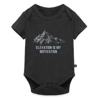 L’élévation est ma motivation - Body à manches courtes Premium Bébé - noir - Devant