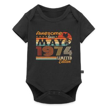 May 1974 - Year 1974 Jubilee - May 1974 - Baby Premium short-sleeve bodysuit - black - Front