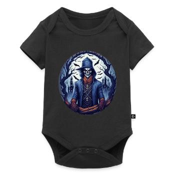 Gruseliger Fête d’Halloween Kostüm Hexenmeister - Body à manches courtes Premium Bébé - noir - Devant