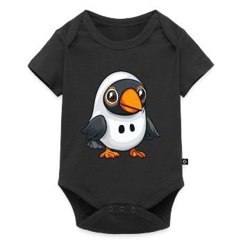Toucan oiseau Halloween bande dessinée fantôme - Body à manches courtes Premium Bébé - noir - Devant