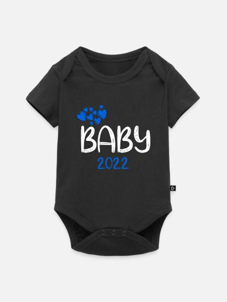 Bébé 2022 Bleu - Body à manches courtes Premium Bébé - noir