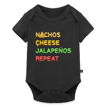 NACHOS Cheese Jalapenos repeat Design - Baby Premium short-sleeve bodysuit - black - Front