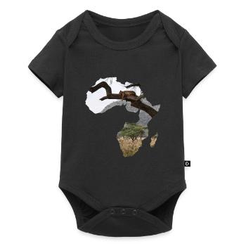Afrika Madagaskar Serengeti Löwe - Baby Premium Kurzarmbody - Schwarz - Vorne