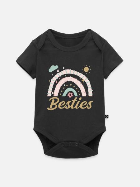 Besties - Baby Premium Kurzarmbody - Schwarz