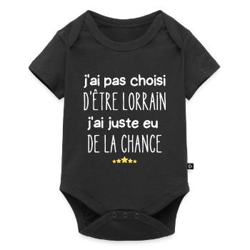 j'ai pas choisi d'être lorrain - Body à manches courtes Premium Bébé - noir - Devant