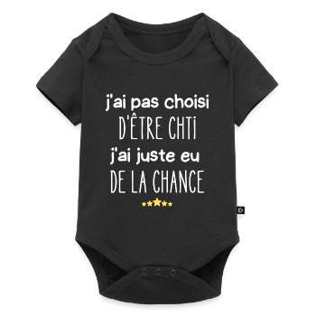 j'ai pas choisi d'être chti - Body à manches courtes Premium Bébé - noir - Devant