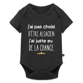 j'ai pas choisi d'être alsacien - Body à manches courtes Premium Bébé - noir - Devant