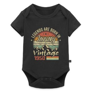 Les Légendes Sont Nées En Janvier 1950 - 1950 - Body à manches courtes Premium Bébé - noir - Devant