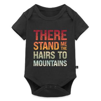 Denglisch Da Stehen Mir Die Haare Zu Bergen - Baby Premium Kurzarmbody - Schwarz - Vorne