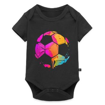 COLORFUL FOOTBALL COLORED SOCCER - Baby Premium short-sleeve bodysuit - black - Front