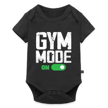 Gym Mode on Funny Beast Workout, Men Gym Lifting - Body à manches courtes Premium Bébé - noir - Devant