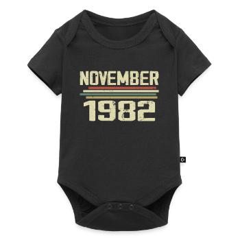 Vintage November 1982 Vintage Retro November 1982 - Baby Premium short-sleeve bodysuit - black - Front