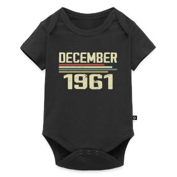 December 1961 Vintage Vintage Retro Birthday - Baby Premium short-sleeve bodysuit - black - Front