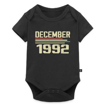 Décembre 1992 Vintage Vintage Rétro Anniversaire - Body à manches courtes Premium Bébé - noir - Devant