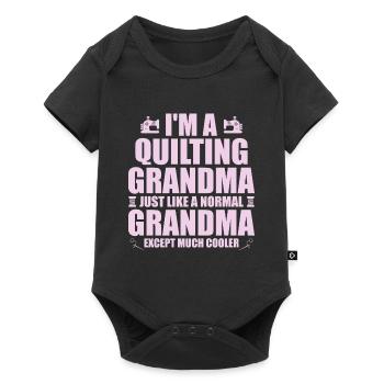 I'm a quilting grandma just like a normal grandma - Body à manches courtes Premium Bébé - noir - Devant