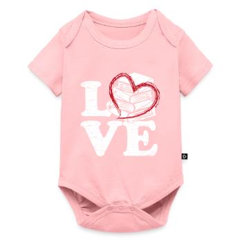 Books Love - Baby Premium short-sleeve bodysuit - rose - Front