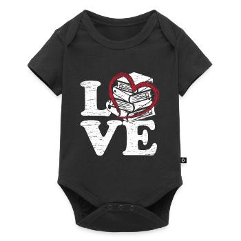 Livres Amour - Body à manches courtes Premium Bébé - noir - Devant