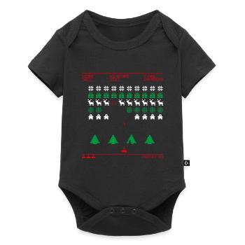 X-mas Invaders (tricolor) - Baby Premium short-sleeve bodysuit - black - Front