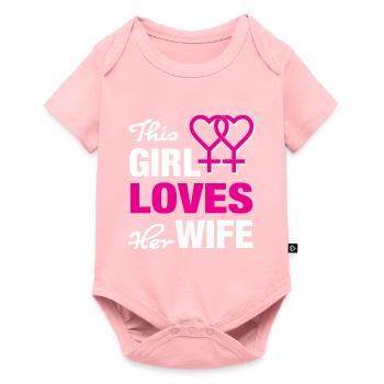 Amour lesbien - Body à manches courtes Premium Bébé - rose - Devant
