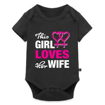 Lesbische Liebe - Baby Premium Kurzarmbody - Schwarz - Vorne