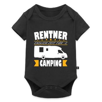 Camping Rentner - Endlich Zeit Opa Rente Spruch - Baby Premium Kurzarmbody - Schwarz - Vorne