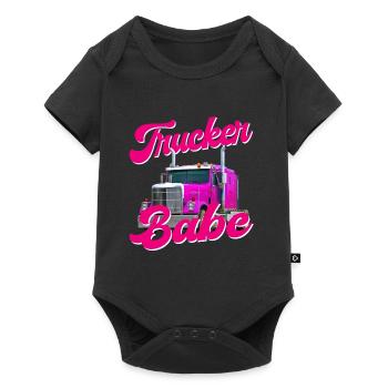 Trucker Babe Truck Driver Chauffeur de camion PS Baby Truck - Body à manches courtes Premium Bébé - noir - Devant