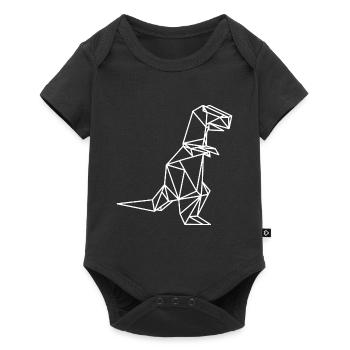 T Rex Geometric Dino - Baby Premium short-sleeve bodysuit - black - Front