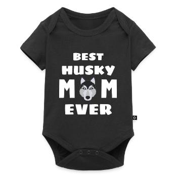 Meilleure maman Husky Jamais Chien Fête des mères Husky - Body à manches courtes Premium Bébé - noir - Devant