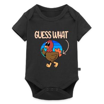 Guess what Chicken - Baby Premium Kurzarmbody - Schwarz - Vorne