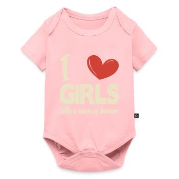 J’aime les filles - Body à manches courtes Premium Bébé - rose - Devant